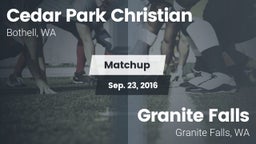 Matchup: Cedar Park vs. Granite Falls  2016