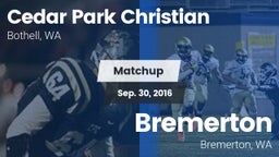 Matchup: Cedar Park vs. Bremerton  2016