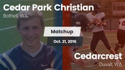 Matchup: Cedar Park vs. Cedarcrest  2016