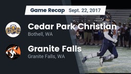 Recap: Cedar Park Christian  vs. Granite Falls  2017