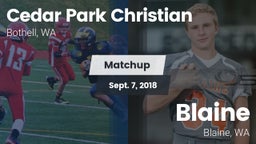 Matchup: Cedar Park vs. Blaine  2018