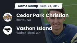 Recap: Cedar Park Christian  vs. Vashon Island  2019
