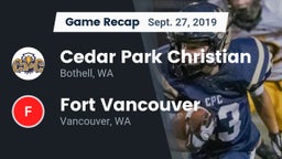 Recap: Cedar Park Christian  vs. Fort Vancouver  2019