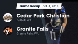 Recap: Cedar Park Christian  vs. Granite Falls  2019