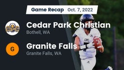 Recap: Cedar Park Christian  vs. Granite Falls  2022