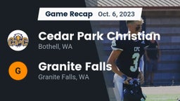 Recap: Cedar Park Christian  vs. Granite Falls  2023