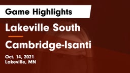Lakeville South  vs Cambridge-Isanti  Game Highlights - Oct. 14, 2021