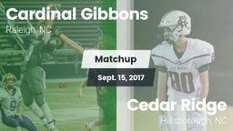 Matchup: Cardinal Gibbons vs. Cedar Ridge  2017