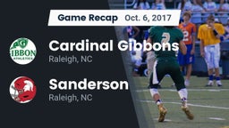 Recap: Cardinal Gibbons  vs. Sanderson  2017
