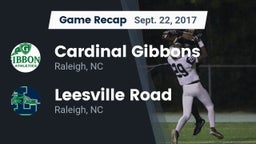 Recap: Cardinal Gibbons  vs. Leesville Road  2017