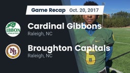 Recap: Cardinal Gibbons  vs. Broughton Capitals 2017