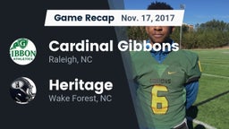 Recap: Cardinal Gibbons  vs. Heritage  2017