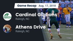 Recap: Cardinal Gibbons  vs. Athens Drive  2018