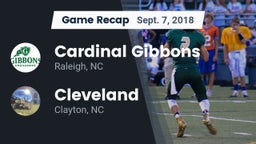 Recap: Cardinal Gibbons  vs. Cleveland  2018