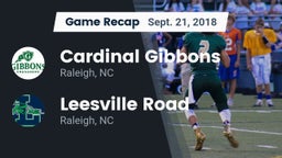 Recap: Cardinal Gibbons  vs. Leesville Road  2018