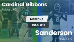 Matchup: Cardinal Gibbons vs. Sanderson  2018