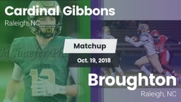Matchup: Cardinal Gibbons vs. Broughton  2018