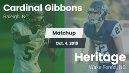 Matchup: Cardinal Gibbons vs. Heritage  2019