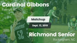 Matchup: Cardinal Gibbons vs. Richmond Senior  2019