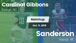 Matchup: Cardinal Gibbons vs. Sanderson  2019