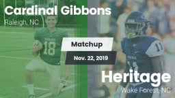 Matchup: Cardinal Gibbons vs. Heritage  2019