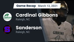 Recap: Cardinal Gibbons  vs. Sanderson  2021
