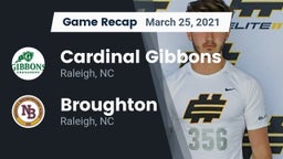 Recap: Cardinal Gibbons  vs. Broughton  2021