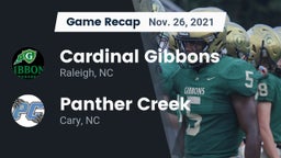 Recap: Cardinal Gibbons  vs. Panther Creek  2021