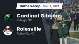 Recap: Cardinal Gibbons  vs. Rolesville  2021