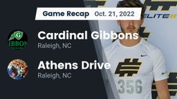 Recap: Cardinal Gibbons  vs. Athens Drive  2022