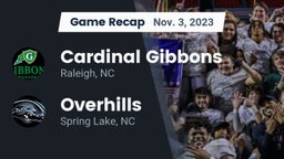 Recap: Cardinal Gibbons  vs. Overhills  2023