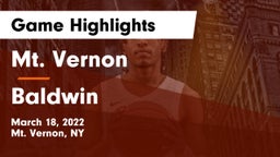 Mt. Vernon  vs Baldwin  Game Highlights - March 18, 2022