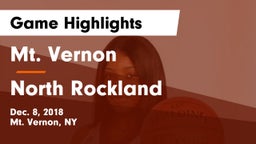 Mt. Vernon  vs North Rockland  Game Highlights - Dec. 8, 2018