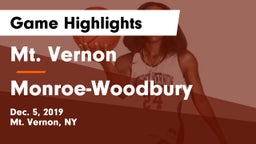 Mt. Vernon  vs Monroe-Woodbury  Game Highlights - Dec. 5, 2019