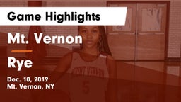 Mt. Vernon  vs Rye  Game Highlights - Dec. 10, 2019