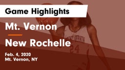 Mt. Vernon  vs New Rochelle Game Highlights - Feb. 4, 2020