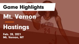 Mt. Vernon  vs Hastings  Game Highlights - Feb. 28, 2021
