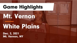 Mt. Vernon  vs White Plains  Game Highlights - Dec. 2, 2021