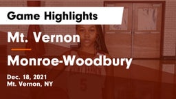 Mt. Vernon  vs Monroe-Woodbury  Game Highlights - Dec. 18, 2021