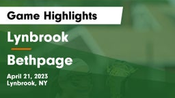 Lynbrook  vs Bethpage  Game Highlights - April 21, 2023
