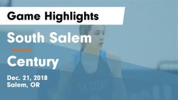 South Salem  vs Century  Game Highlights - Dec. 21, 2018