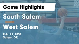 South Salem  vs West Salem  Game Highlights - Feb. 21, 2020