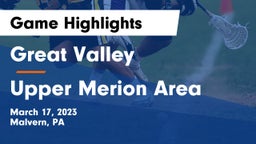Great Valley  vs Upper Merion Area  Game Highlights - March 17, 2023