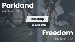 Matchup: Parkland  vs. Freedom  2016