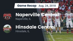 Recap: Naperville Central  vs. Hinsdale Central  2018