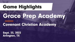 Grace Prep Academy vs Covenant Christian Academy Game Highlights - Sept. 23, 2022