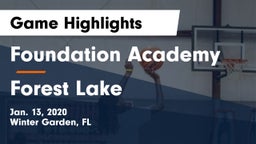 Foundation Academy  vs Forest Lake Game Highlights - Jan. 13, 2020