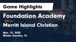 Foundation Academy  vs Merritt Island Christian  Game Highlights - Nov. 19, 2020