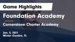 Foundation Academy  vs Cornerstone Charter Academy Game Highlights - Jan. 5, 2021