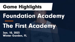 Foundation Academy  vs The First Academy Game Highlights - Jan. 10, 2023